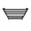 Chauffe-serviettes mural en acier 24 po x 40 po Kontour - noir mat, câblé, rails carrés-679267290-679266336-679266341