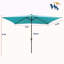 Parasol d'extérieur à DEL solaire 10 x 6,5T avec manivelle et bouton poussoir inclinable pour la cour-634198428
