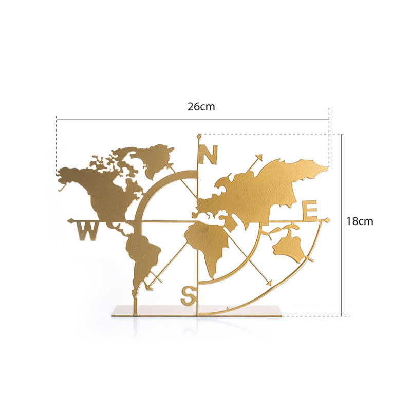 Elegant Gold Decorative Object, 7.1 x 10.2 inches | 100% Metal Construction, Thickness: 0.06 inches | Perfect for Home Decor, Stylish Accent Piece for Living Room & Office Spaces, Durable and Chic Design