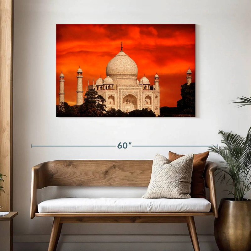 Adella Sunset Over Taj Mahal, 30" H x 45" W