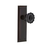 New York Plate with Crystal Black Door Knob