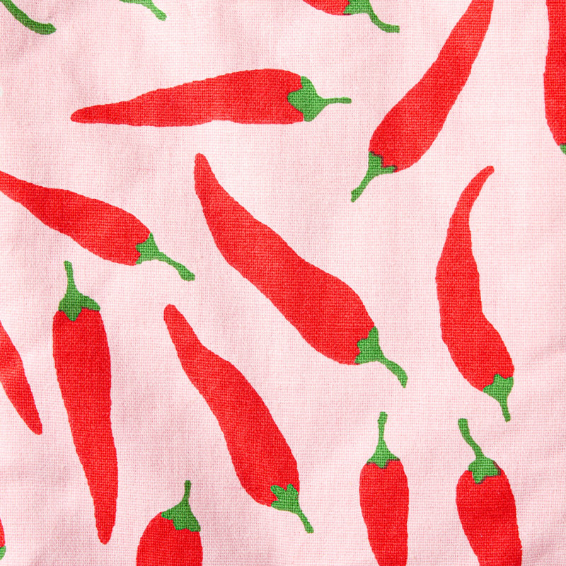 Kate Spade New York Hot Peppers Oven Mitt Set, 7"x13", Red