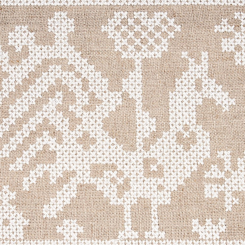 Ruban Tarpan brodé, Naturel