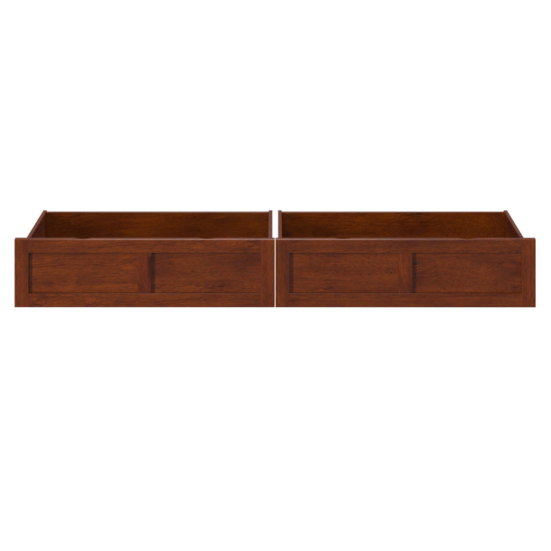 Tiroirs de rangement sous le lit, Grand / Simple TG, Noyer