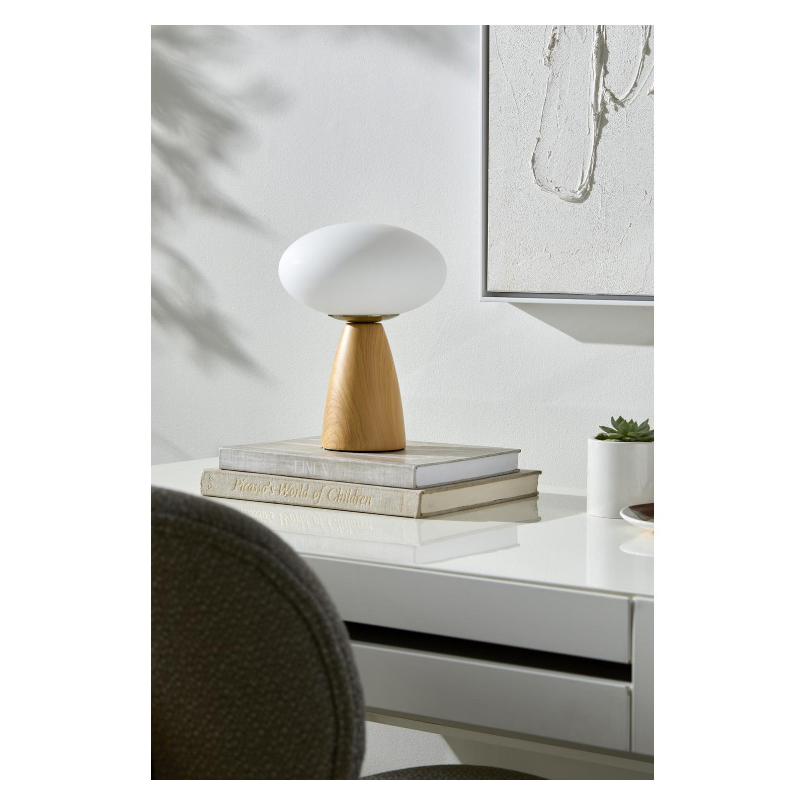 Deckard Ceramic Table Lamp, Light Brown
