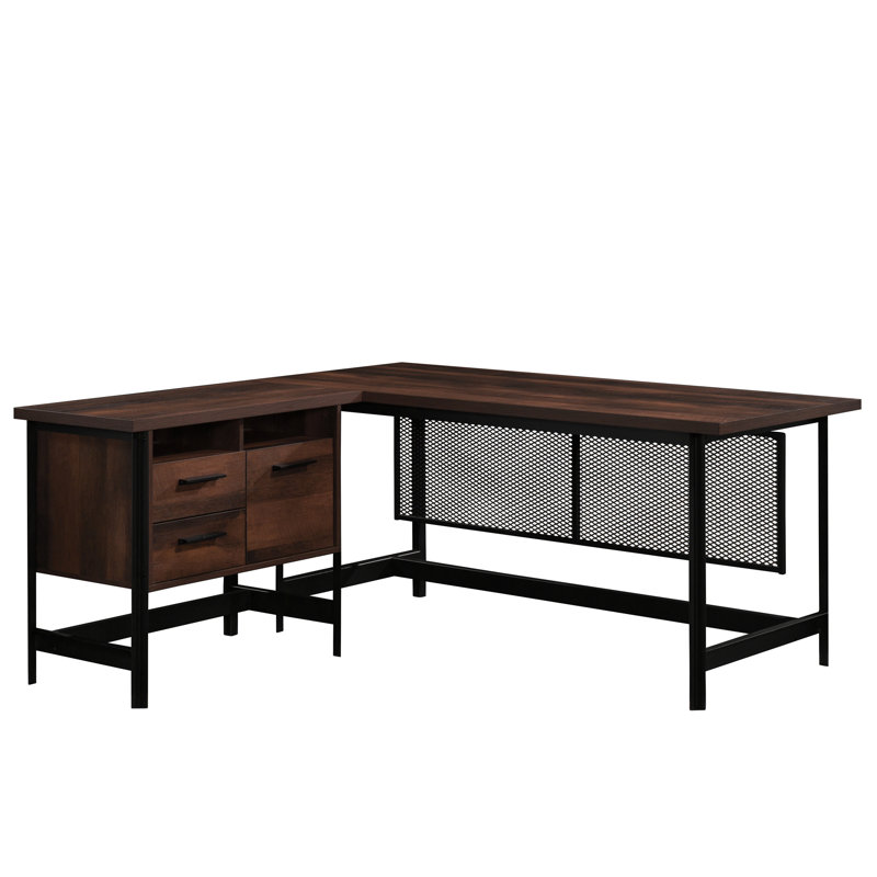 Bureau, bureau en L, bureau d'écriture avec tiroirs