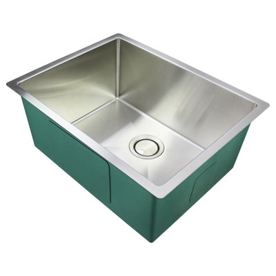 Diamond 23.5'' L Single Bowl Stainless Steel Kitchen Sink
