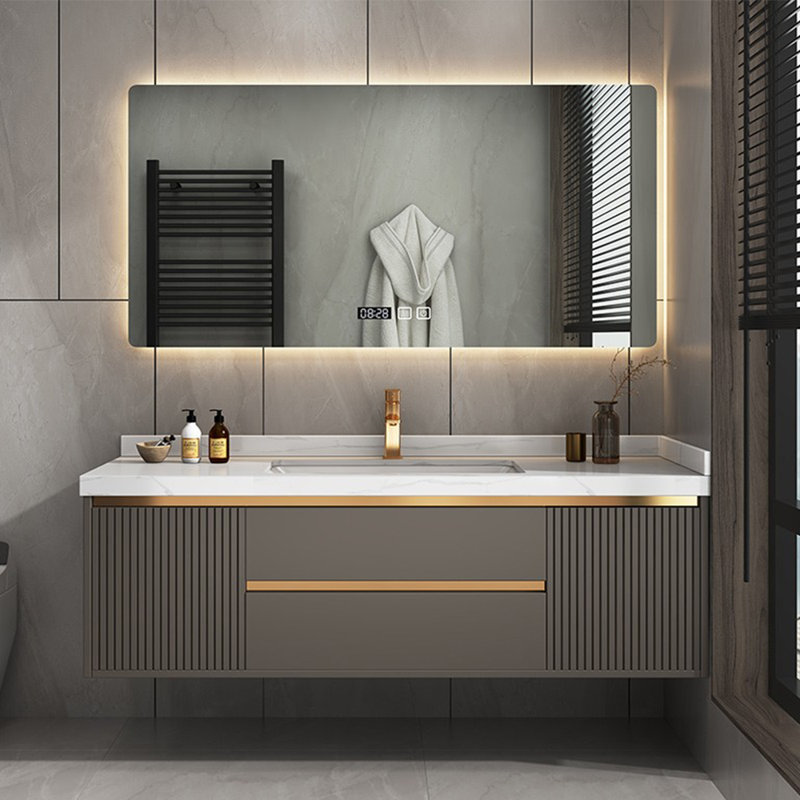 Armoire de salle de bain simple, moderne et légère, H 19,69 po x l 51,18 po x P 21,65 po