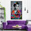 Portrait féminin, portrait de femme grunge sur toile, ensemble de 3 pièces par Harper D.-105075397