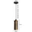 Bittle 1 - Light Black Cylinder Pendant