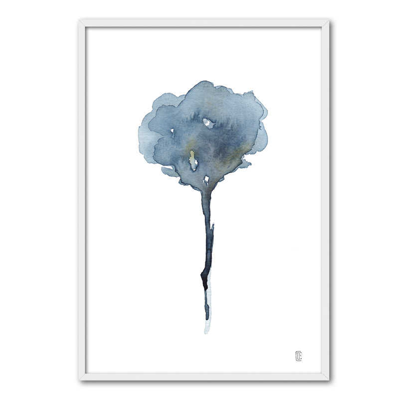 Nature Flor Darkbleu II by César Ortiz Echagüe - Single Picture Frame Painting, 120cm H x 80cm W x 3cm D