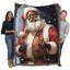 Jeté en coton Pure Country Weavers Jolly Santa 2 tissé en coton - (72 x 54)