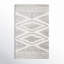 Tapis tribal Marnie pour salon, salle à manger, cuisine, gris clair / ivoire-626653091