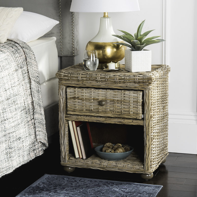 Willow 22.1'' W Rattan Kubu Nightstand