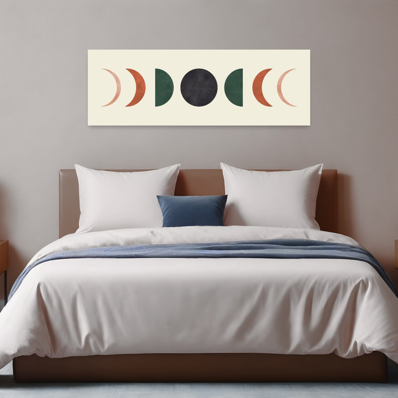 Boho Moon Phases by Vitor Costa - Wrapped Canvas Panoramic Print, 40.64 cm H x 121.92 cm W