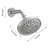 Modern 8-Spray Patterns With 1.8 GPM 6 In. Wall Mount Rain Fixed Shower Head-113722400