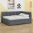 Upholstered Daybed With Trundle Sofa Bed Frame-1699935788