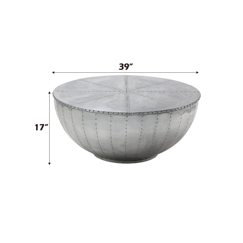 Table basse avec rangement en aluminium Innes