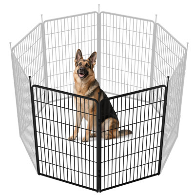 Parc pour chien pliable en métal robuste sans porte (ensemble de 2)