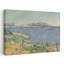 Hillside Town By Sea Abstract Contemporary City Coastal Wall Art Print 1 Piece Wrapped Canvas Wall Art-1367555306