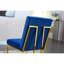 Chaise de salle à manger en velours bleu (2) - Moderne avec base à finition dorée, aucun assemblage requis-1638941911-1638941908
