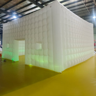 Air Cube Nightclub Inflatable Tent 26 x 26 Ft. with LED Lights