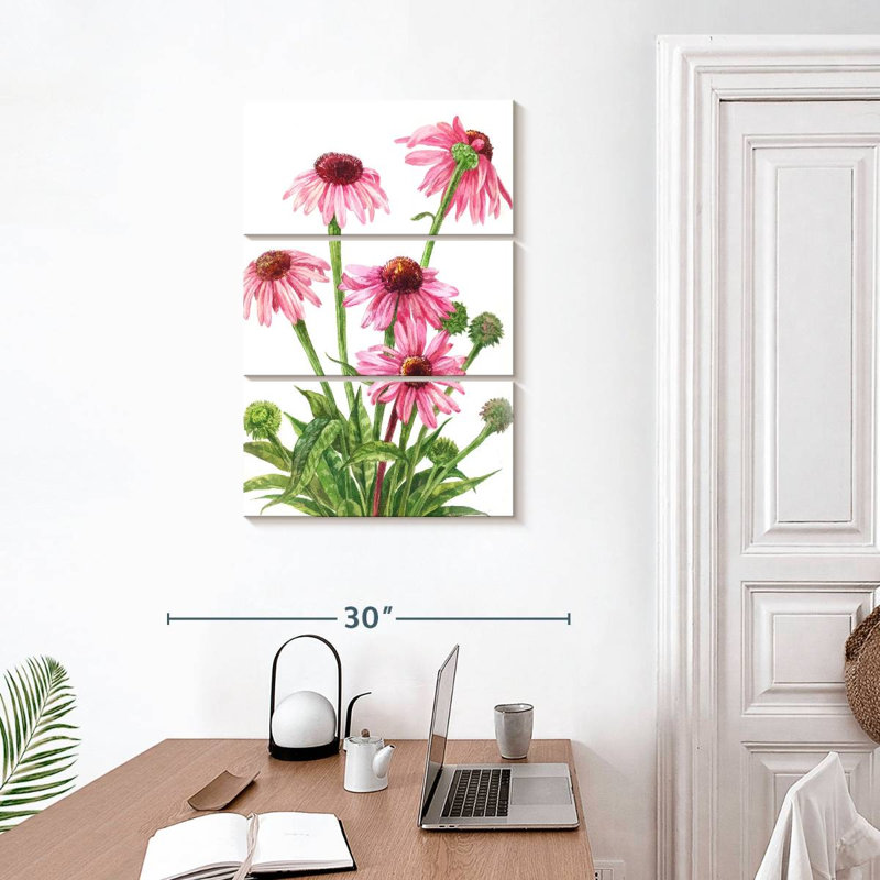 Harnek Echinacea Flower Cluster, 32" H x 20" W