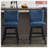 Swivel Upholstered Counter Stool with Solid Wood Frame-1171733517