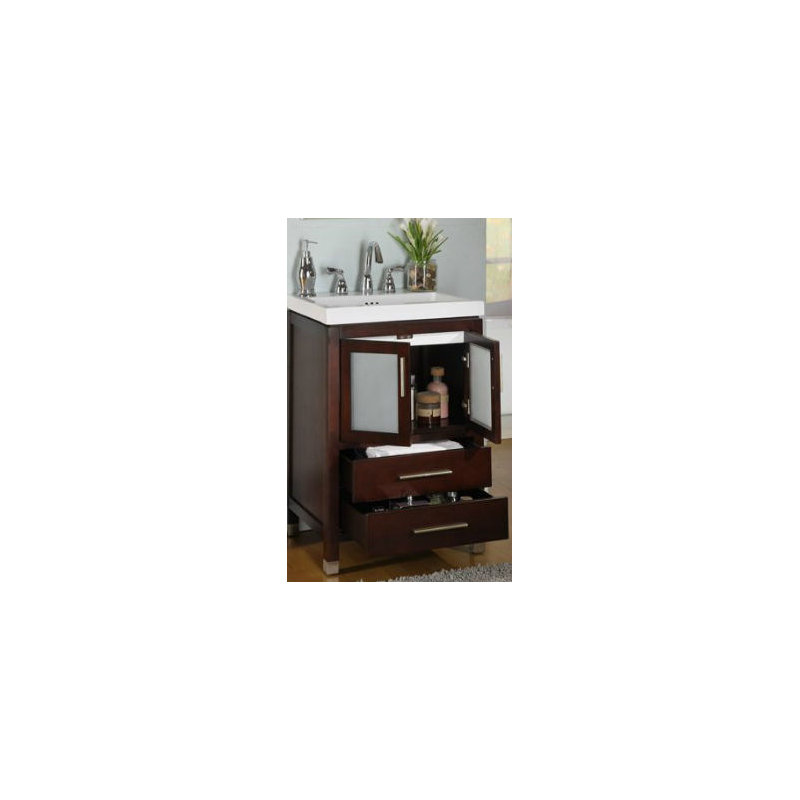 Chelsea 24" Bathroom Vanity Base Only, Dark Cherry