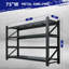 Tablettes robustes en acier à 4 niveaux de 75,0 po - Support de rangement réglable pour garage, entrepôt, garde-manger et outils-194101138