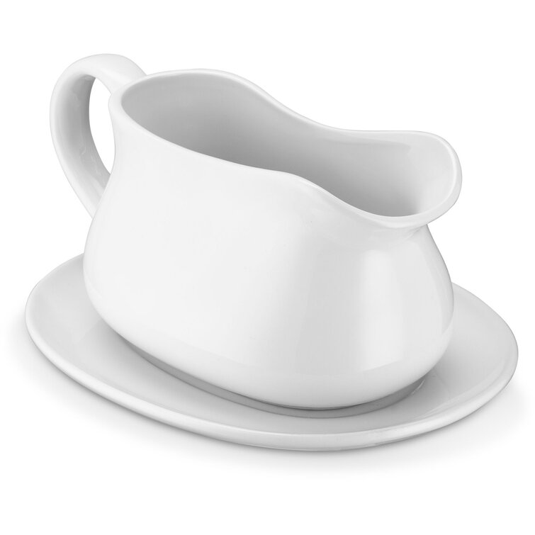 OVENTE Electric Gravy Boat Warmer with Ceramic Pot and Lid