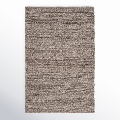 Zekia Hand-Woven Flatweave Wool Taupe Area Rug