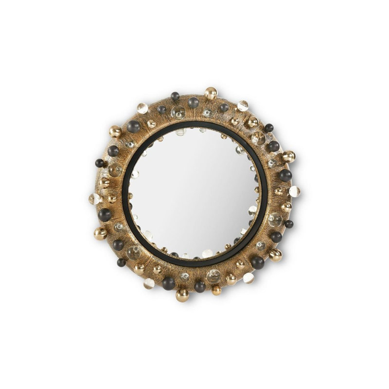 Eris Round Brass Mirror