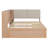 Wooden   L-Shaped Daybed Corner Bed Under-Bed Drawers  With Storage Bookcase And Upholstered Headboard And USB Charging Ports For Limited Space-1230488574-1230488545