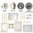Modern Contemporary Silver Framed Decorative Mirror,  Versatile Wall Mirror Living Room, Entryway, Bedroom Decor Gift