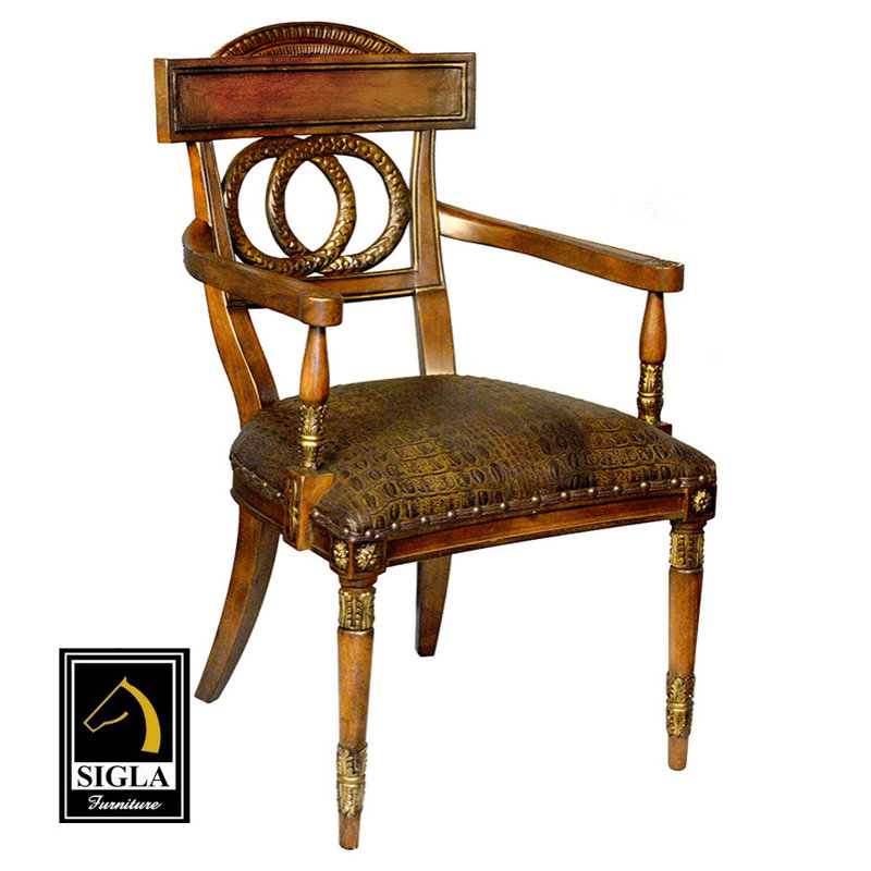Fauteuil en cuir de vache de 22,5 po de largeur