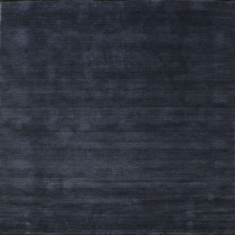 Tapis contemporain noir, Carré 7 pi