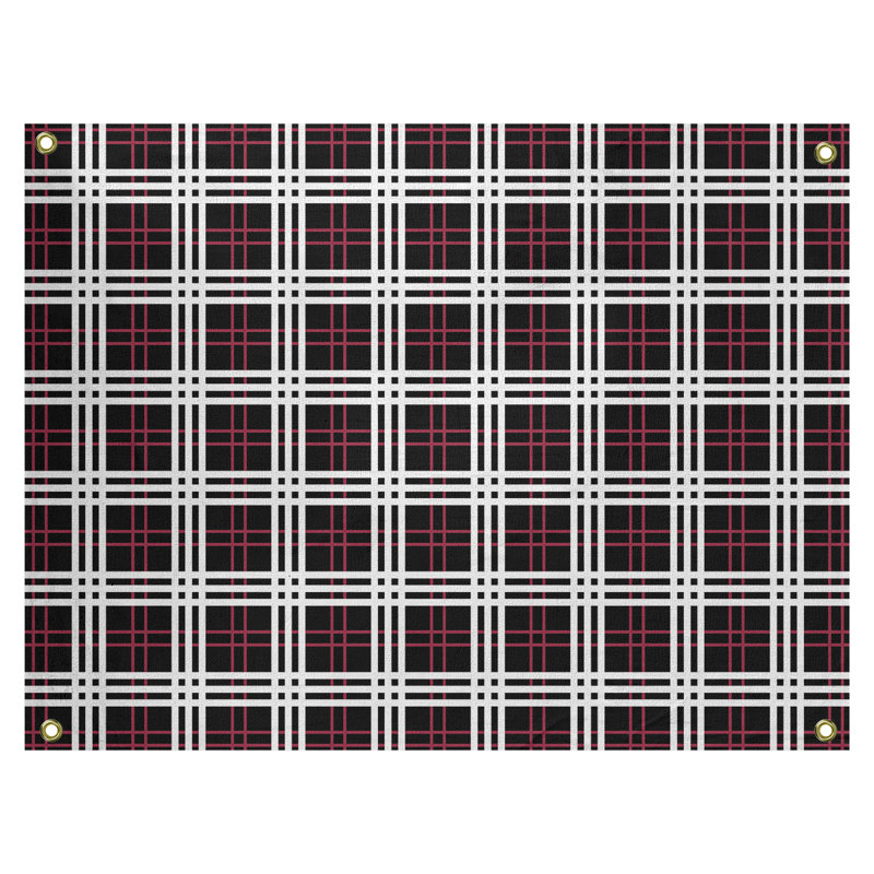 Tapisserie polyester Arizona Luxury, H 26 po x l 36 po, Noir / Rouge / Blanc
