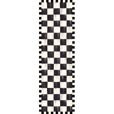 Courtly Checkered Washable Rug
