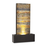 Metal Weather Resistant Floor Fountain with Light