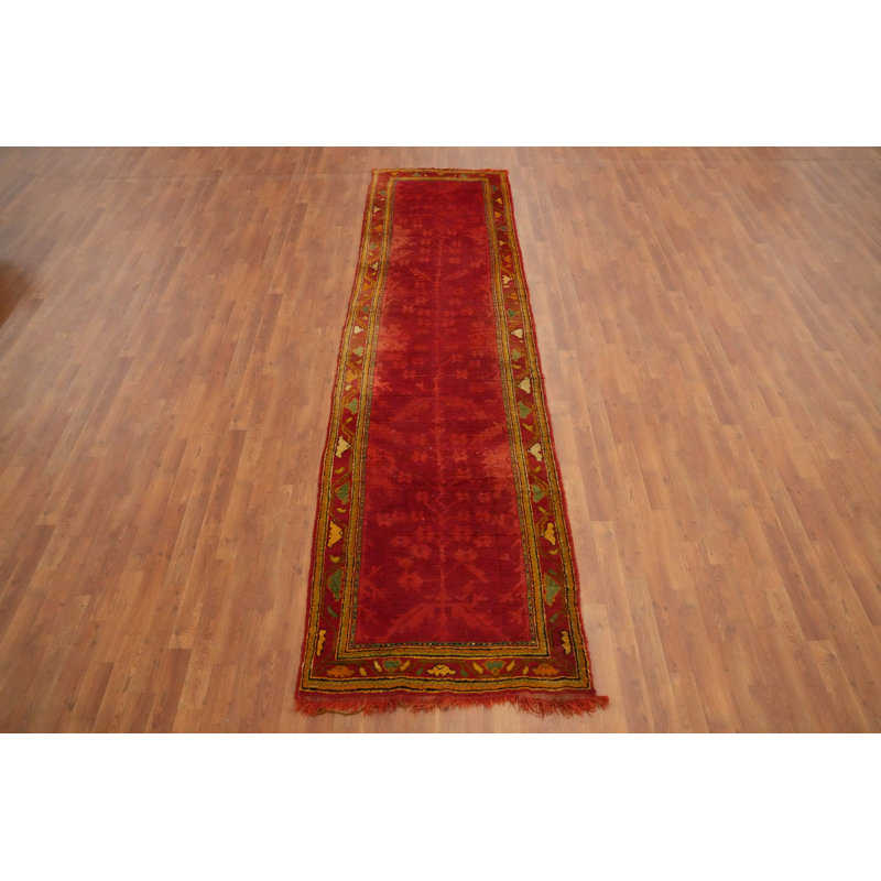 Tapis de couloir Oushak pré-1900 3 x 12