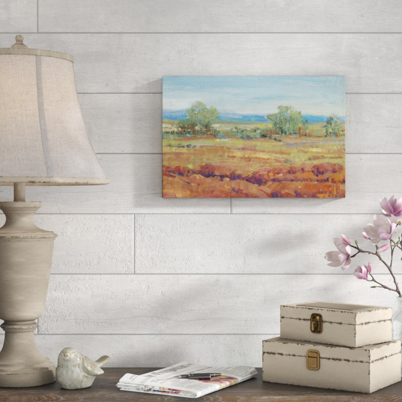 «Red Clay II», peinture sur toile, H 12 po x l 18 po