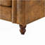 Canapé en tissu 66 po Chesterfield ‌Tech, canapé à accoudoirs roulés en tissu High-Tech, canapé rembourré de style Mid-Century, canapé 2 places pour salon, bureau, appartement, brun-2024022165-2024022166