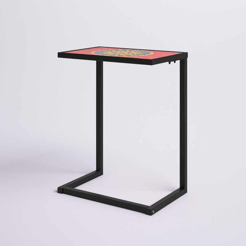 Avinoam Rectangular Ceramic Outdoor Side Table