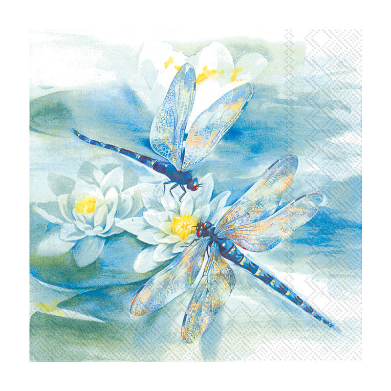 Serviettes de table jetables en papier Dragonflies