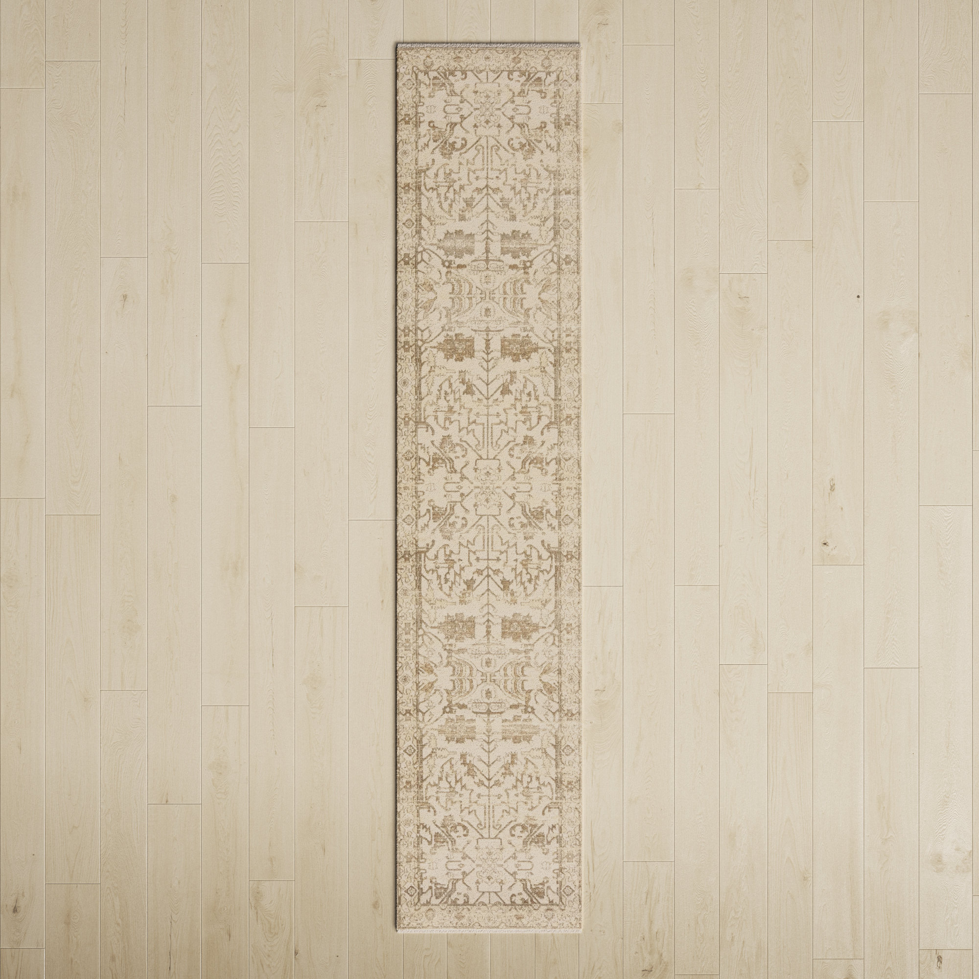 Cupertino Cream Rug, Runner 2'6" x 12'