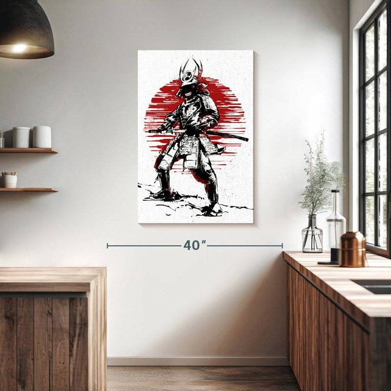Sireci Red Sun Samurai, 39" H x 26" W