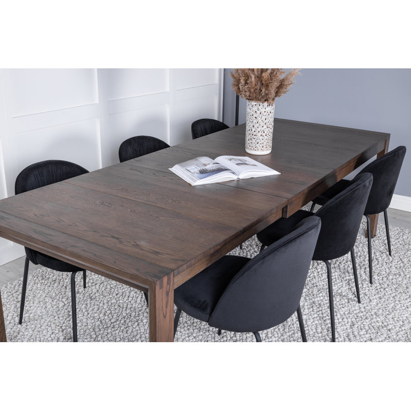 Areather Extendable Dining Set, Brown, Brown