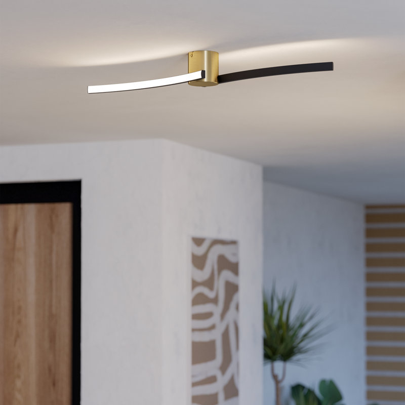 Wildes 3-Light 50cm Flush Mount, Matte Black