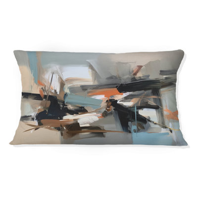 Projection de l'innocence, expressionnisme rétro II - peinture abstraite, coussin décoratif
